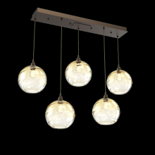 Hammerton PLB0047-05-FB-OA-C01-E2 - Terra Linear 5pc Multi-Pendant