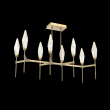 Hammerton PLB0050-48-GB-CA-001-L3 - Rock Crystal Linear Belvedere Suspension-48-Gilded Brass