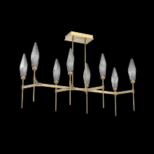 Hammerton PLB0050-48-GB-CS-001-L3 - Rock Crystal Linear Belvedere Suspension-48-Gilded Brass