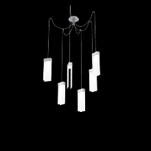 Hammerton SCB0042-06-CS-CR-C01-L1 - Parallel Glass Round 6pc Swag Multi-Pendant