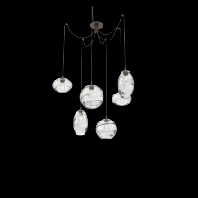 Hammerton SCB0048-06-FB-OC-C01-E2 - Misto Round 6pc Swag Multi-Pendant