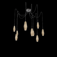 Hammerton SCB0049-09-GP-RB-C01-L3 - Aalto Round 9pc Swag Multi-Pendant