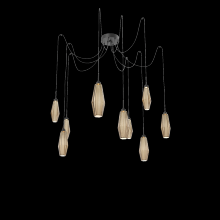 Hammerton SCB0049-09-MB-RB-C01-L3 - Aalto Round 9pc Swag Multi-Pendant