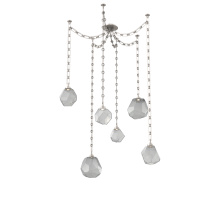 Hammerton SNB0039-06-BS-S-CH3-L3 - Gem Multi Light Pendant Multi Port Canopy Beige Silver