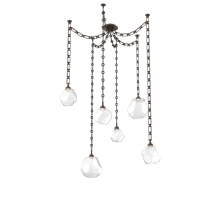 Hammerton SNB0039-06-FB-C-CH3-L3 - Gem Multi Light Pendant Multi Port Canopy Flat Bronze