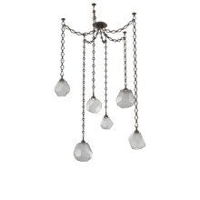Hammerton SNB0039-06-FB-S-CH1-L1 - Gem Multi Light Pendant Multi Port Canopy Flat Bronze