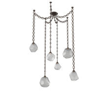 Hammerton SNB0039-06-FB-S-CH2-L1 - Gem Round Chain 6pc Swag Multi-Pendant