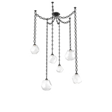 Hammerton SNB0039-06-MB-C-CH2-L1 - Gem Multi Light Pendant Multi Port Canopy Matte Black