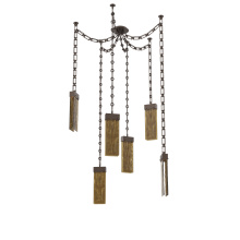Hammerton SNB0042-06-FB-BG-CH3-L1 - Parallel Multi Light Pendant Multi Port Canopy Flat Bronze