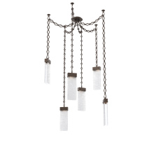 Hammerton SNB0042-06-FB-CR-CH1-L1 - Parallel Multi Light Pendant Multi Port Canopy Flat Bronze