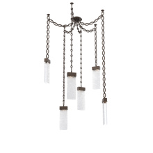 Hammerton SNB0042-06-FB-CR-CH2-L3 - Parallel Multi Light Pendant Multi Port Canopy Flat Bronze
