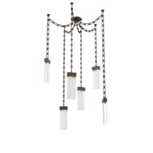 Hammerton SNB0042-06-FB-CR-CH3-L3 - Parallel Multi Light Pendant Multi Port Canopy Flat Bronze