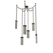 Hammerton SNB0042-06-FB-SG-CH3-L1 - Parallel Multi Light Pendant Multi Port Canopy Flat Bronze