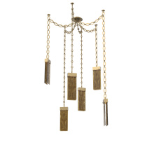Hammerton SNB0042-06-GB-BG-CH2-L1 - Parallel Multi Light Pendant Multi Port Canopy Gilded Brass