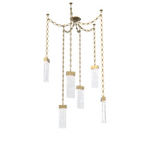 Hammerton SNB0042-06-GB-CG-CH1-L3 - Parallel Multi Light Pendant Multi Port Canopy Gilded Brass