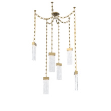 Hammerton SNB0042-06-GB-CG-CH3-L1 - Parallel Round Chain 6pc Swag Multi-Pendant