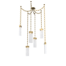 Hammerton SNB0042-06-GB-CR-CH2-L3 - Parallel Round Chain 6pc Swag Multi-Pendant