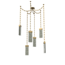 Hammerton SNB0042-06-GB-SG-CH3-L3 - Parallel Round Chain 6pc Swag Multi-Pendant