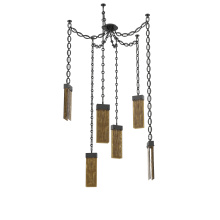 Hammerton SNB0042-06-MB-BG-CH2-L3 - Parallel Multi Light Pendant Multi Port Canopy Matte Black
