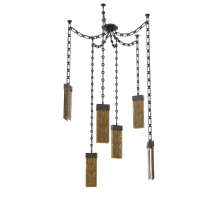 Hammerton SNB0042-06-MB-BG-CH3-L1 - Parallel Multi Light Pendant Multi Port Canopy Matte Black