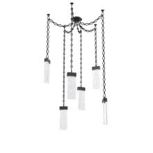 Hammerton SNB0042-06-MB-CG-CH1-L1 - Parallel Multi Light Pendant Multi Port Canopy Matte Black