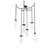 Hammerton SNB0042-06-MB-CG-CH3-L3 - Parallel Round Chain 6pc Swag Multi-Pendant