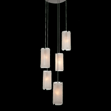 Hammerton CHB0044-08-CS-SG-C01-E2 - Textured Glass Round 8pc Multi-Pendant