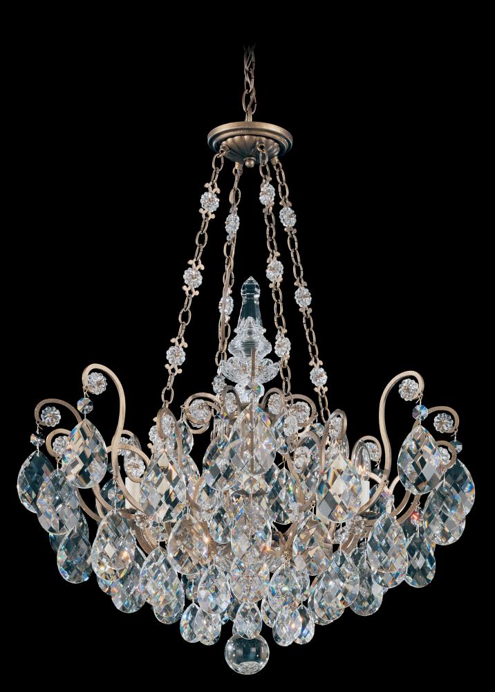 Renaissance 8 Light 120V Pendant in Black with Crystals from Swarovski®