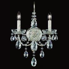 Schonbek 1870 ST1939N-40H - Sonatina 2 Light 120V Wall Sconce in Polished Silver with Heritage Handcut Crystal