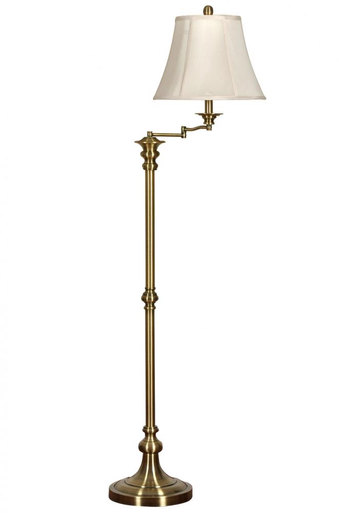 Swing Arm Floor Lamp, Antique Brass Finish