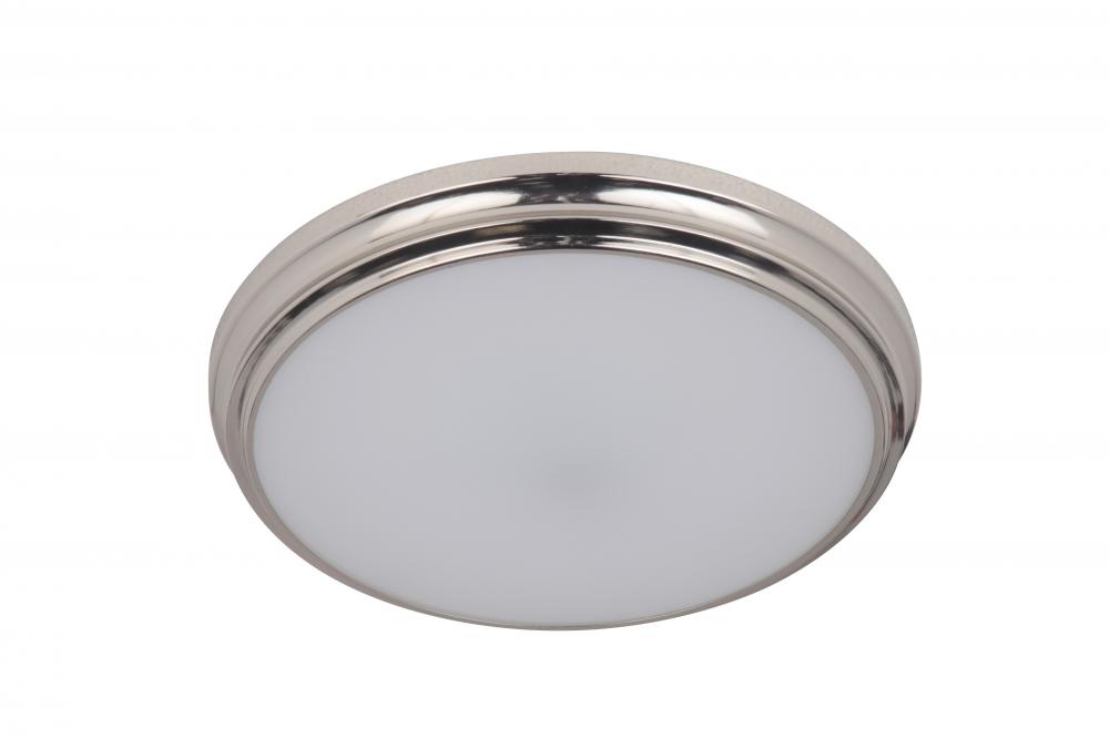 X66 Series 1 Light 11" LED Flushmount in Brushed Polished Nickel