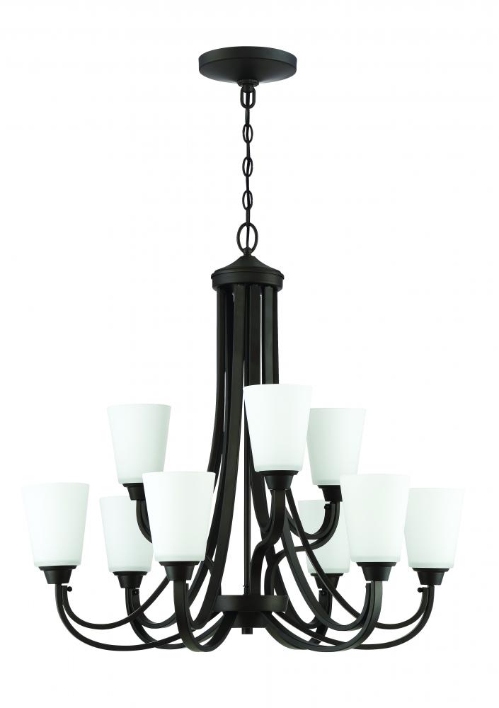 Grace 9 Light Chandelier in Espresso