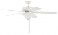 Craftmade DCF52W5C1W - 52" Decorator's Choice 2 Light in Matte White w/ Matte White Blades