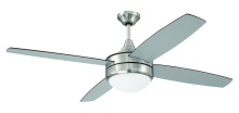 Craftmade PHZ52BNK4-BNGW - 52" Ceiling Fan w/ 4 Blades, LED Light Kit & Wall Control