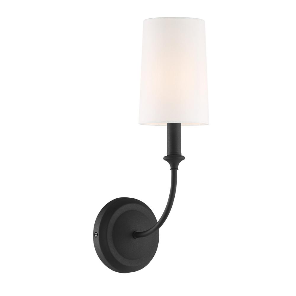 Libby Langdon Sylvan 1 Light Black Forged Sconce