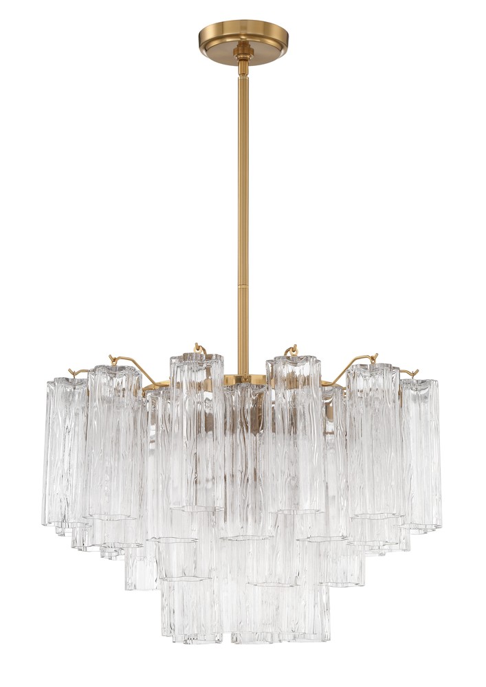 Addis 9 Light Aged Brass Chandelier