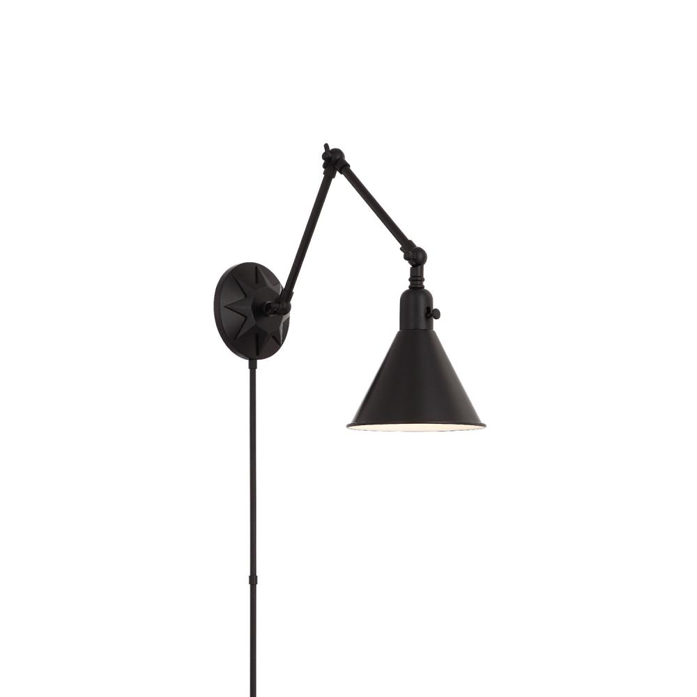 Morgan 1 Light Matte Black Task Sconce