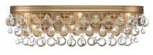 Crystorama 133-VG - Calypso 6 Light Crystal Teardrop Vibrant Gold Sconce