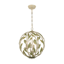 Crystorama 504-CT - Broche 16'' Champagne Green Tea Chandelier