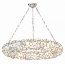 Crystorama 528P-SA - Palla 8 Light Antique Silver Chandelier