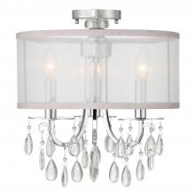 Crystorama 5623-CH_CEILING - Hampton 3 Light Polished Chrome Semi Flush Mount