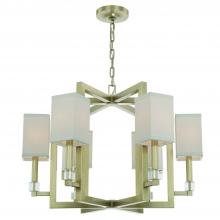 Crystorama 8886-AG - Dixon 6 Light Aged Brass Chandelier