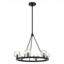 Crystorama ARA-10264-MK - Aragon 6 Light Matte Black Chandelier