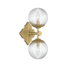 Crystorama ORY-1002-AG-CL - Orly 7.5'' Aged Brass Sconce