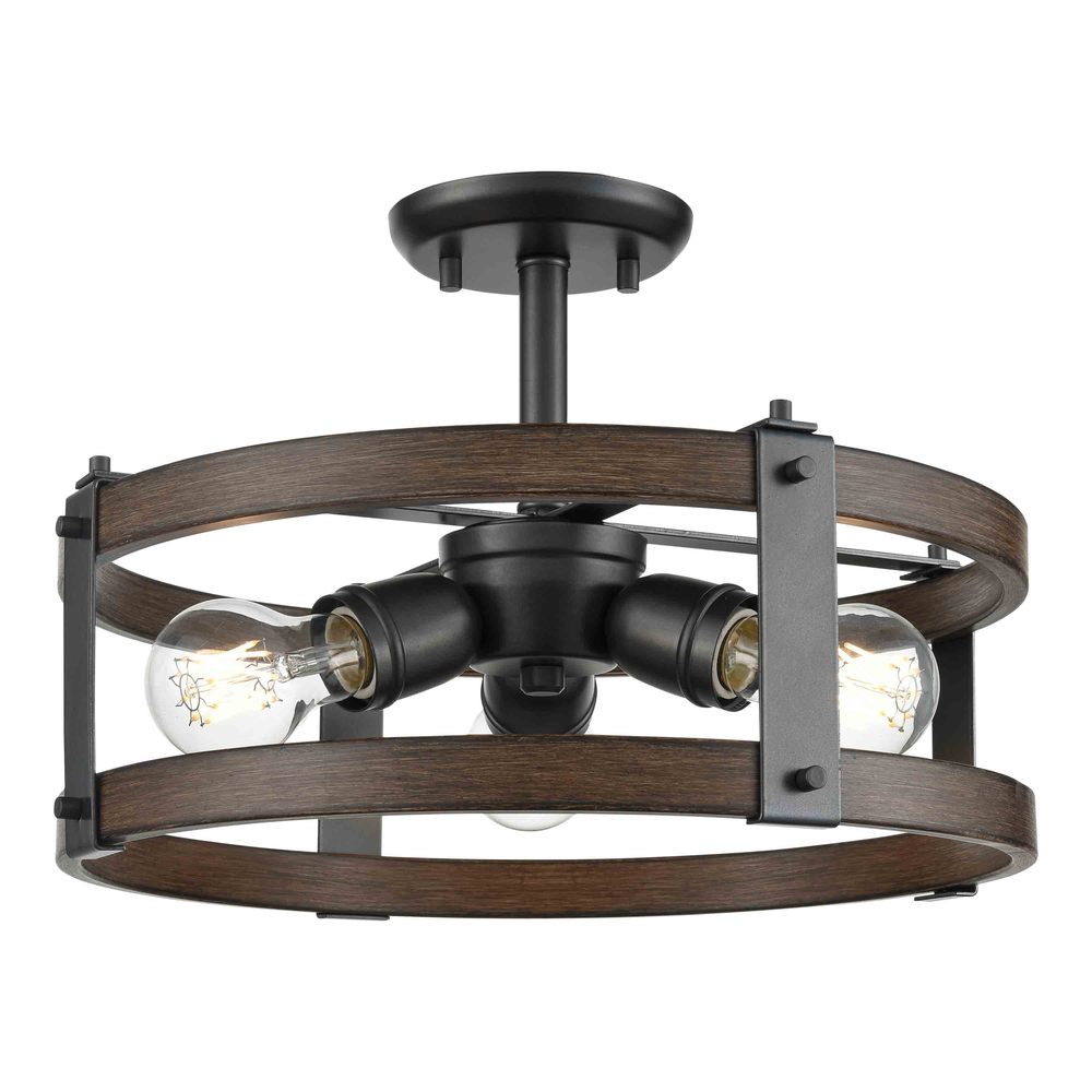 OAKHURST 3 LT SEMI FLUSHMOUNT