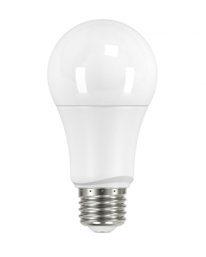 9.5 Watt; A19 LED; Frosted; 3000K; Medium base; 220 deg. Beam Angle; 120 Volt; Non-Dimmable; 4-Pack