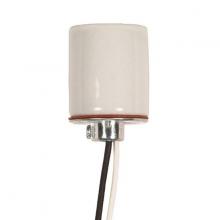 Satco Products Inc. 80/1278 - Keyless Porcelain Socket With 1/8 IP Cap; 30" AWM B/W 105C; CSSNP Screw Shell; Glazed; 660W;