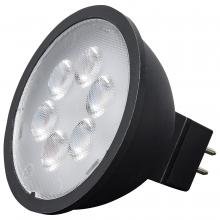 Satco Products Inc. S11396 - 4.5 Watt MR16 LED; Black Finish; 3000K; GU5.3 Base; 360 Lumens; 12 Volt