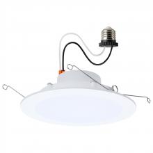 Satco Products Inc. S11896 - 9/11/13 Watt LED Downlight Retrofit; 27K/30K/35K/40K/50K CCT; 6 Inch; Flat Wafer; Round; Matte White