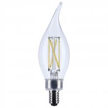 Satco Products Inc. S12509 - 5.5 Watt CA10 LED; Candelabra Base; Clear; 5000K CCT; 120 Volt